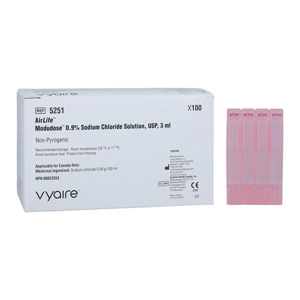 Sodium Chloride Inhalation Solution 0.9% Vial 3mL 100/Package, 10 BX/CA