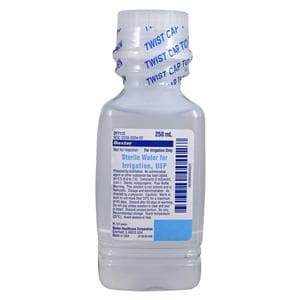 Irrigation Solution Water 250mL Plastic Pour Bottle USP Sterile N...