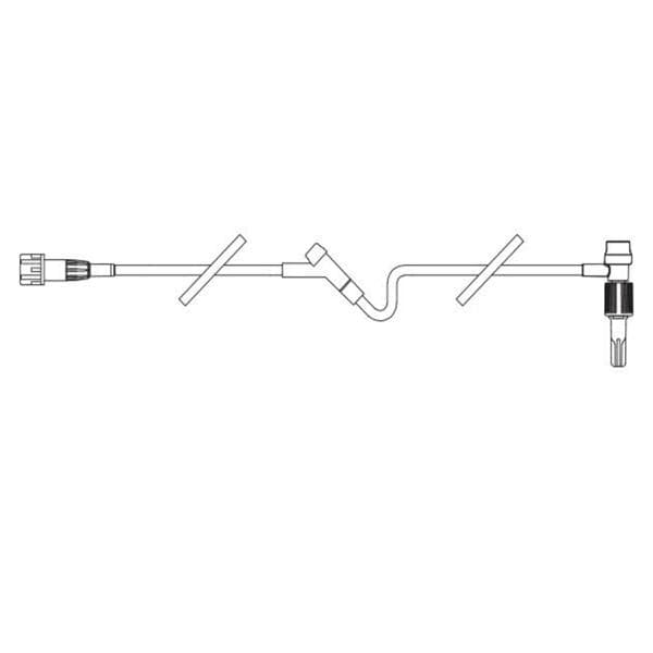 IV Extension Set 8" Inj St/TCnctr M LL Adptr/Rtng Clr 200/Ca
