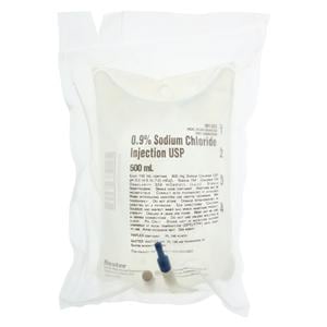 Viaflex IV Injection Solution Sodium Chloride 0.9% 500mL Plastic Container Ea, 24 EA/CA