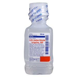 Irrigation Solution Sodium Chloride 0.9% 250mL Plastic Pour Bottle Ea, 24 EA/CA