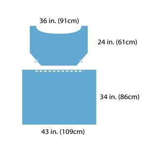 Convertors Tiburon 43x39" Sterile Surgical Drape Non-Fenestrated