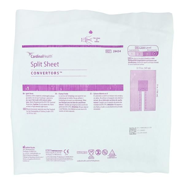 Convertors Tiburon 57x77" Sterile Sheet Drape 1x28-1/4" Fenestrated