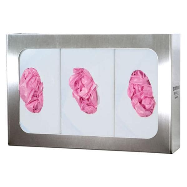 Stainless Steel Glove Box Holder Triple Ea