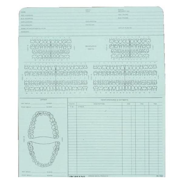 581258 XRay Record Cards Henry Schein Dental