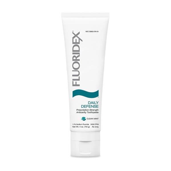 Fluoridex Daily Defense Toothpaste 4 oz Clean Mint Tubes 1.1% NaF 6/Ca