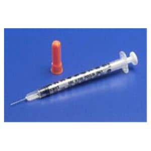Monoject Insulin Syringe/Needle 28gx1/2" 0.5cc Conventional LDS 100/Bx