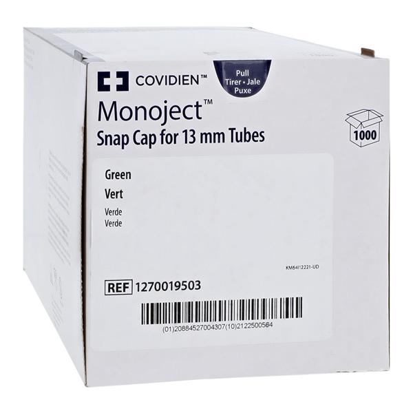 Monoject Tube Cap Green 1000/Pk, 10 PK/CA
