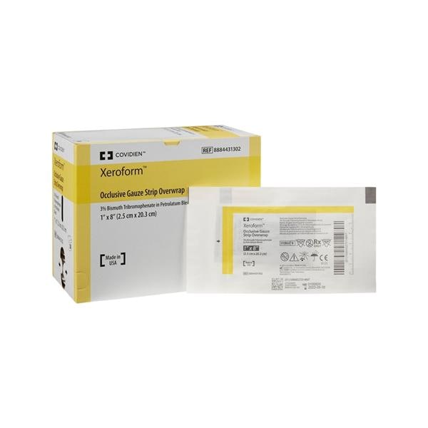 Xeroform Petrolatum Gauze Dressing 1x8" Sterile Strp 3% BTP LF, 4 BX/CA