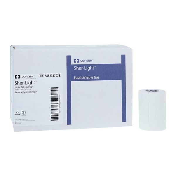 Sher-Light Athletic Tape Cotton/Elastic/Lycra 3"x7.5yd White Non-Sterile 16/Ca