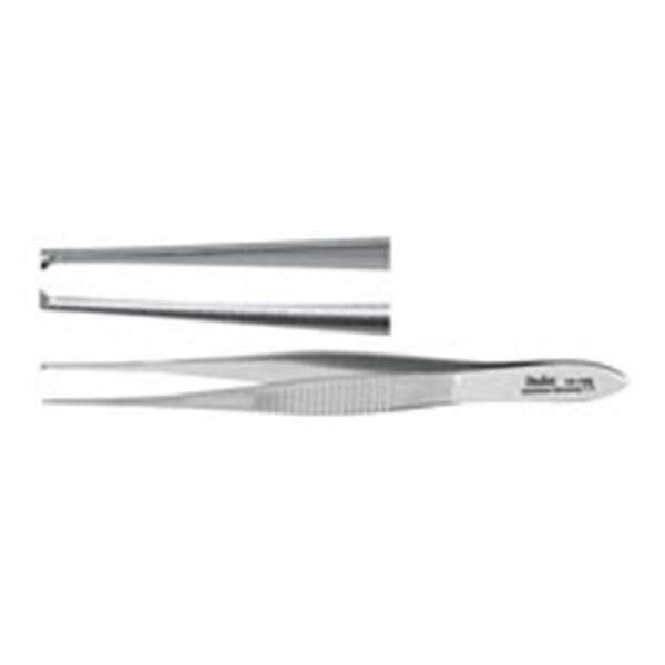 Iris Tissue Forcep Straight 4" Autoclavable Ea