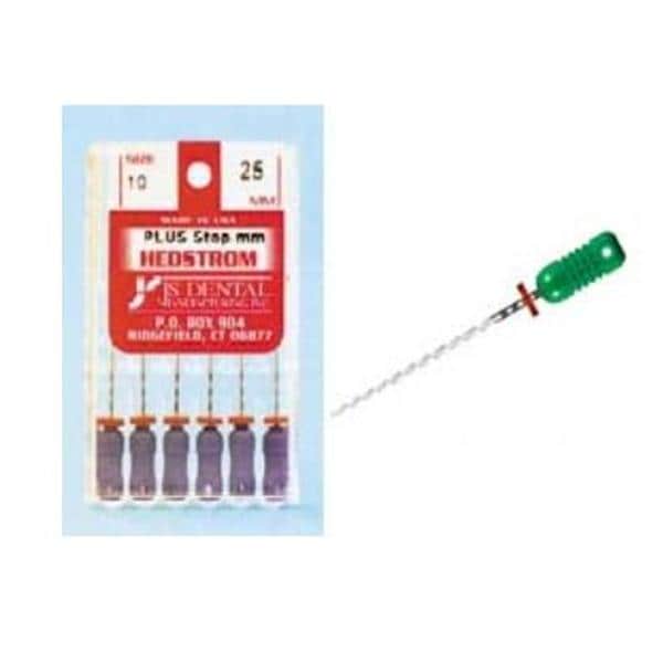 Hand Hedstrom Plus File 25 mm Size 80 Stainless Steel Black 0.02 6/Bx