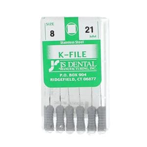 K-File 21 mm Size 08 Stainless Steel Assorted 0.02 6/Pk