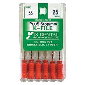 K-File Plus 25 mm Size 55 Stainless Steel Red 0.02 6/Bx