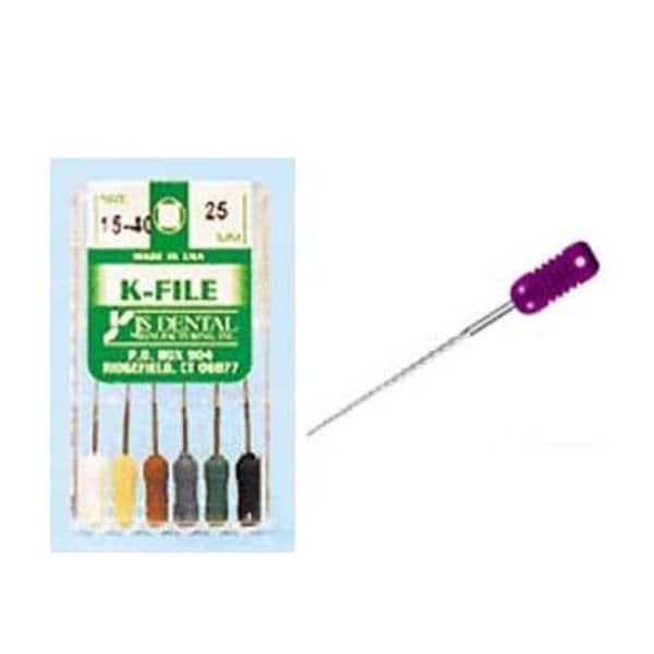 K-File 31 mm Size 40 Stainless Steel 0.02 6/Pk