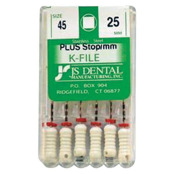 K-File Plus 25 mm Size 45 Stainless Steel White 0.02 6/Bx
