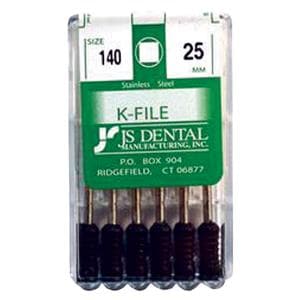 K-File 25 mm Size 140 Stainless Steel 0.02 6/Pk