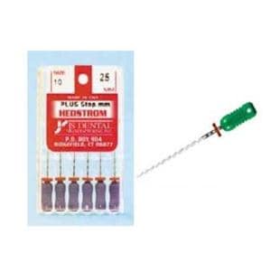 Hand Hedstrom Plus File 21 mm Size 55 Stainless Steel Red 6/Bx