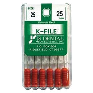 K-File 25 mm Size 25 Stainless Steel Red 0.02 6/Pk
