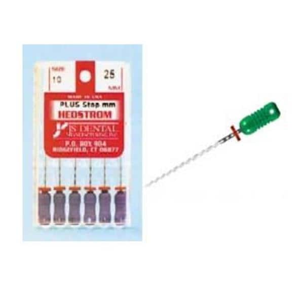 Hedstrom Plus File 25 mm Size 60 Stainless Steel Blue 0.02 6/Bx