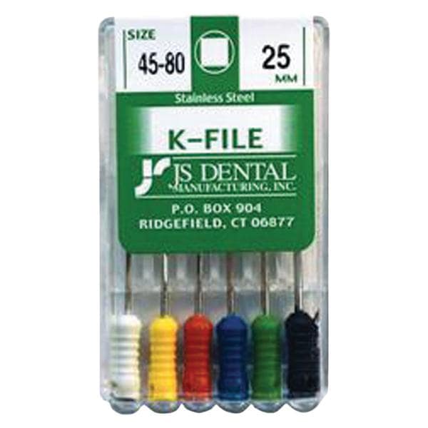 K-File 25 mm Size 45-80 Stainless Steel Assorted Assorted 0.02 6/Pk product image