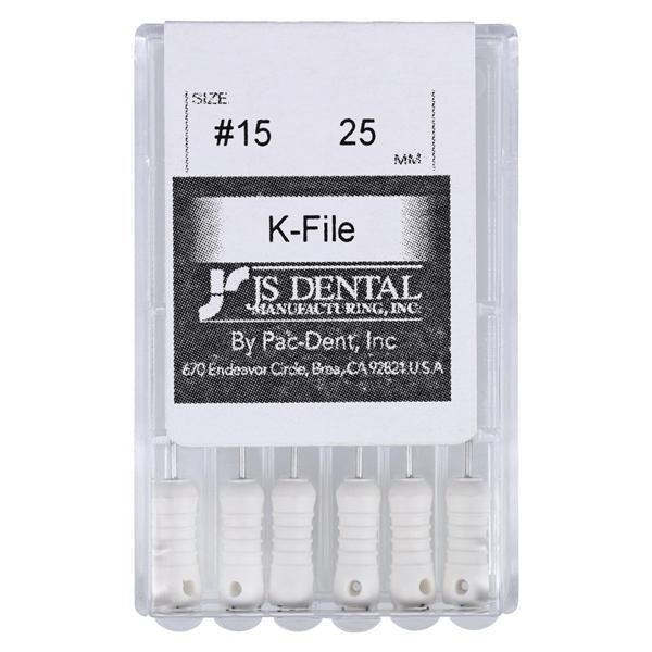 K-File 25 mm Size 15 Stainless Steel 0.02 6/Pk