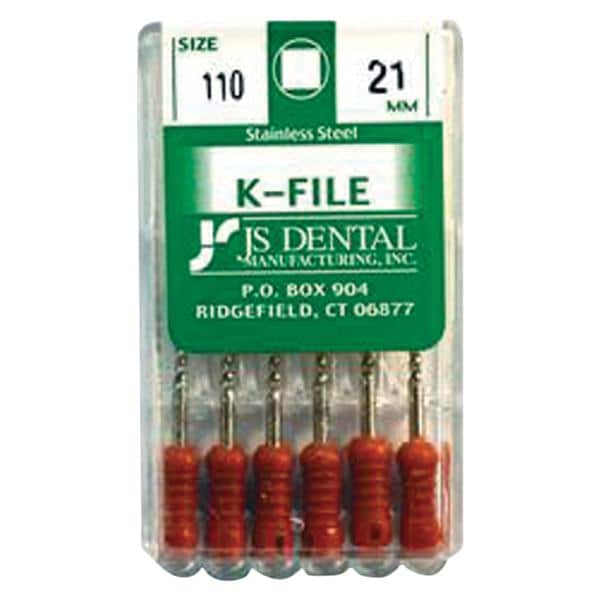 K-File 21 mm Size 110 Stainless Steel 0.02 6/Pk