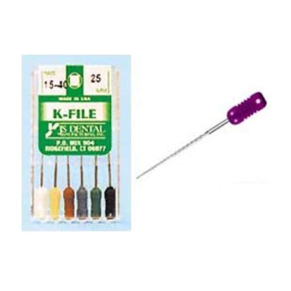 K-File 31 mm Size 120 Stainless Steel 0.02 6/Pk product image