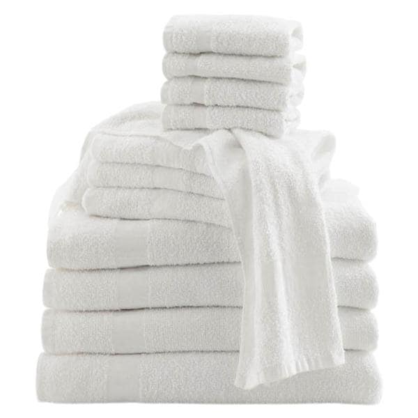 Basic Bath Towel White Cotton 20x40"