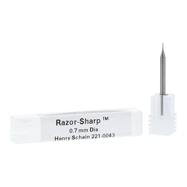 RazorSharp Tungsten Carbide Milling Bur 0.7mm 2 Flute Ball End Ea