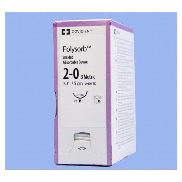 Polysorb Suture 2-0 30" Polyester Braid GS-11 Undyed 36/Ca
