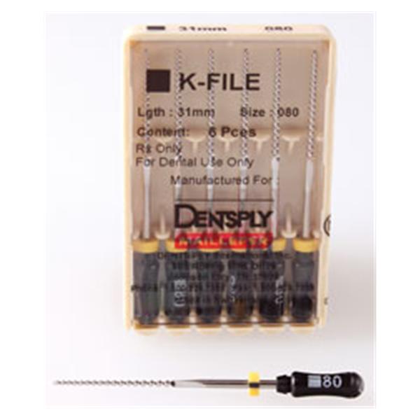 K-File 31 mm Size 80 Stainless Steel Black 6/Pk