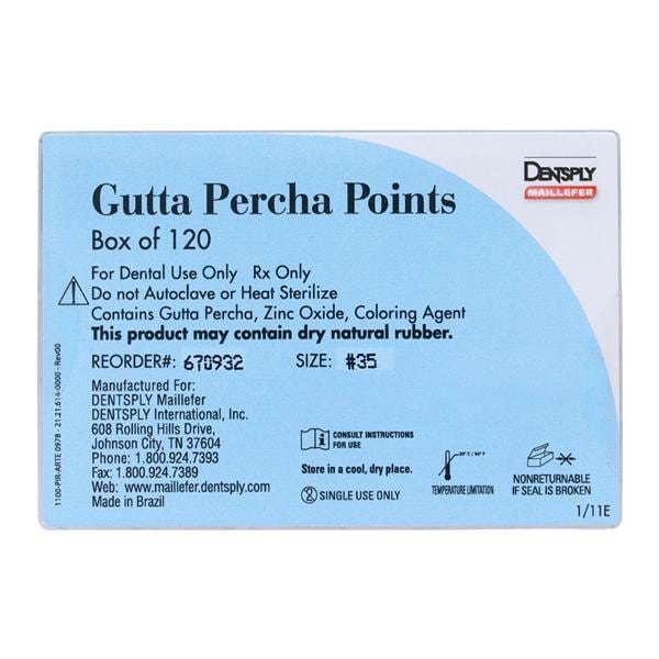 670932 Hand Rolled Gutta Percha Points Henry Schein Dental