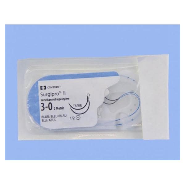 Surgipro II Suture 3-0 36" Polypropylene Monofilament CV-25/CV-25 Blue 36/Bx