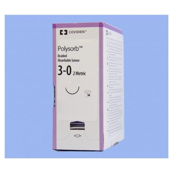Polysorb Suture 3-0 30" Polyester Braid GS-22 Undyed 36/Ca