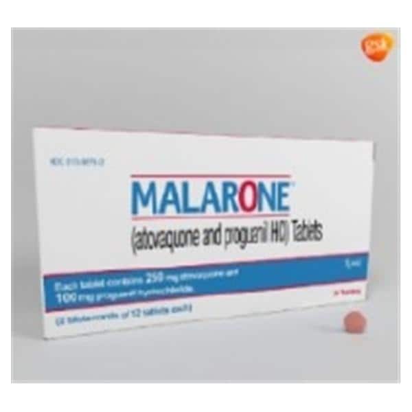 Malarone Tablets 250mg/100mg Unit Dose 24/Package Each
