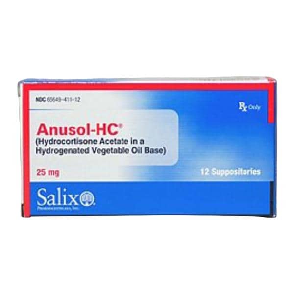 Anusol HC Rectal Suppository 25mg Unit Dose 12/Package