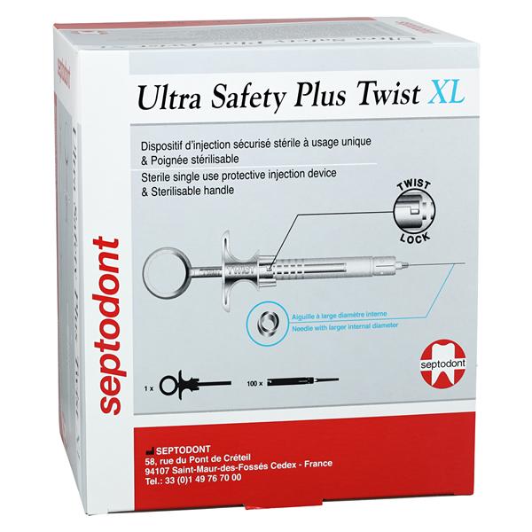 Ultra Safety Plus Twist XL Self Aspirating Syringe 30g Extra Short Purple 100/Bx