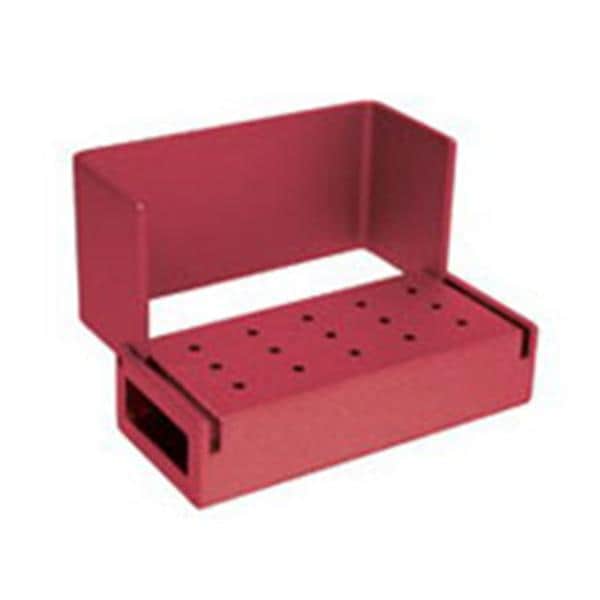 Bur Block Aluminum 15 Hole Red Swivel Top Ea - Bur Block Aluminum 15 Hole Red Swivel Top Ea - Image 1