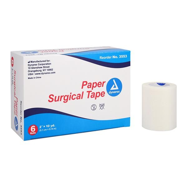 Surgical Tape Paper 2"x10yd White Non-Sterile 6/Pk product image