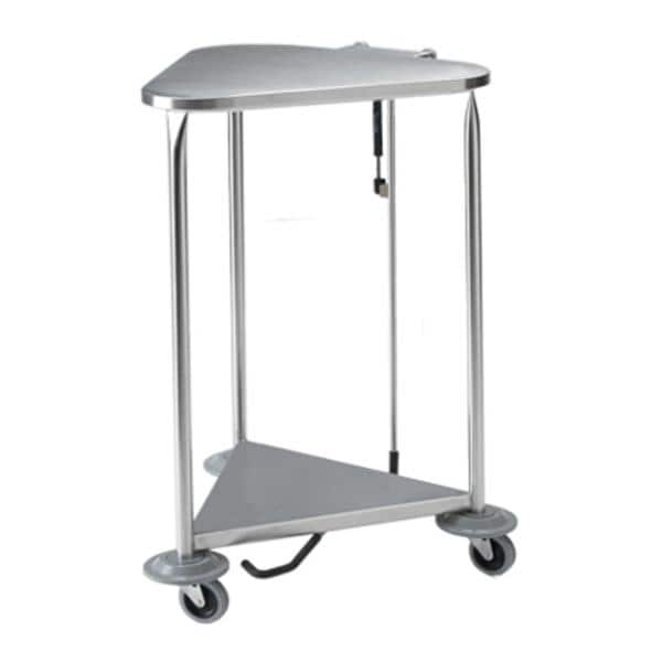 Linen Quiet-Close Lid Triangular Stainless Steel Hamper 35x80-7/8"