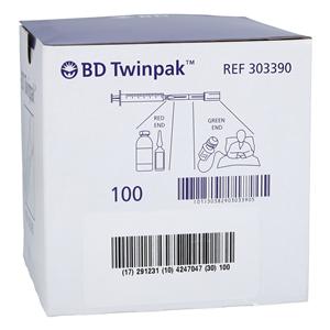 Twinpak Dual Device Cannula 17 Gauge Red/Green 100/Bx