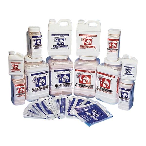 Sledgehammer Denture Resin High Impact Acrylic Heat Cure Light Fibered + 1Lb/Pk
