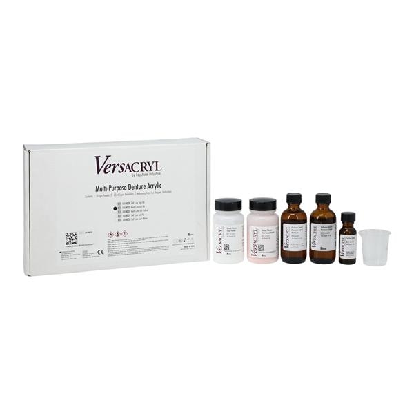 Versacryl Denture Resin Lab Kit Heat Cure Clear and Pink Veined Ea