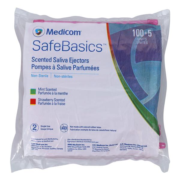 SafeBasics Saliva Ejectors Pink Pink Tip 105/Bg