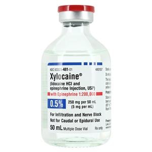 Xylocaine w/Epinephrine Injection 0.5% 1:200,000 MDV 50mL Each