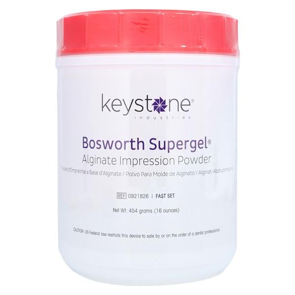 Supergel Alginate 1 Lb Canister Package Fast Set Controlled Flow 1Lb