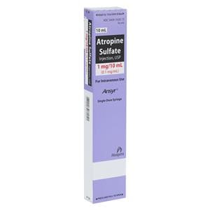 Atropine Sulfate Injection 0.1mg/mL Ansyr Syringe 10mL 10/Package