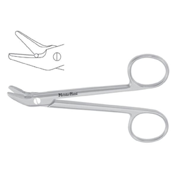 Meister-Hand Wire Cutting Scissors Angled On Side 4-3/4" Stainless Steel Ea