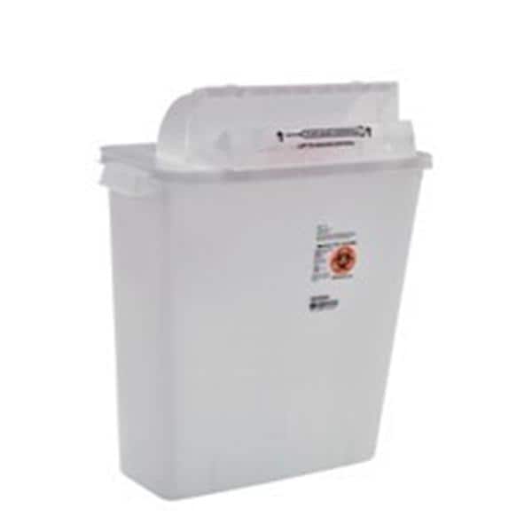 SharpStar Sharps Container 2gal Clear 11.75x6.5x13.75 Ld Hrzntl Drp PP 10/Ca